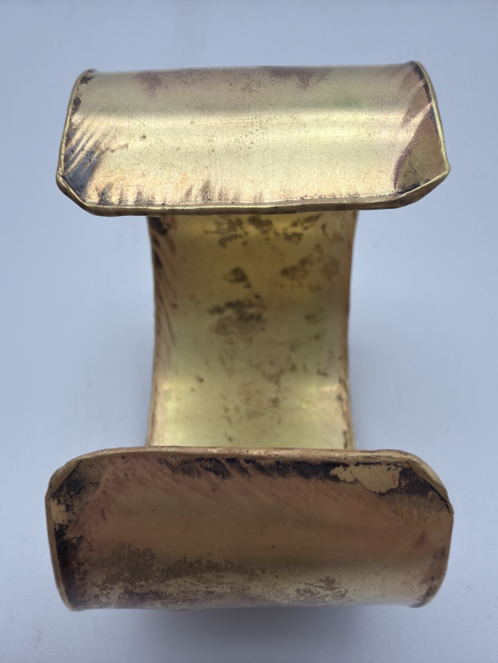 Vtg Brutalist Brass & Copper Cuff