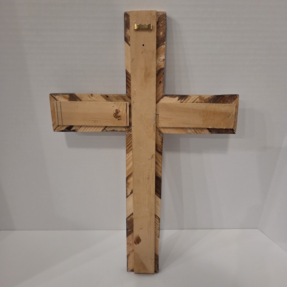 Handmade Multi-Wood Cross Wall Hanging