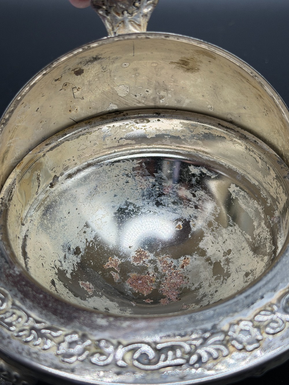 Vintage English Silver-Plated Roll-Top Trinket Dish - Ornate Footed Vanity Catchall