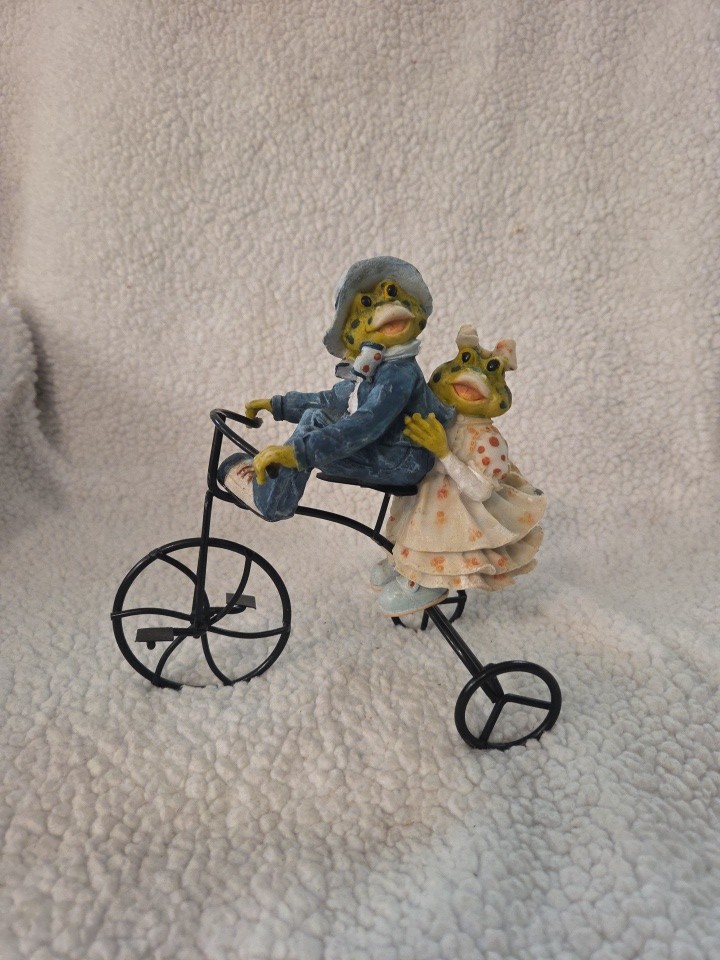 Vintage Frogs on Metal Tricycle