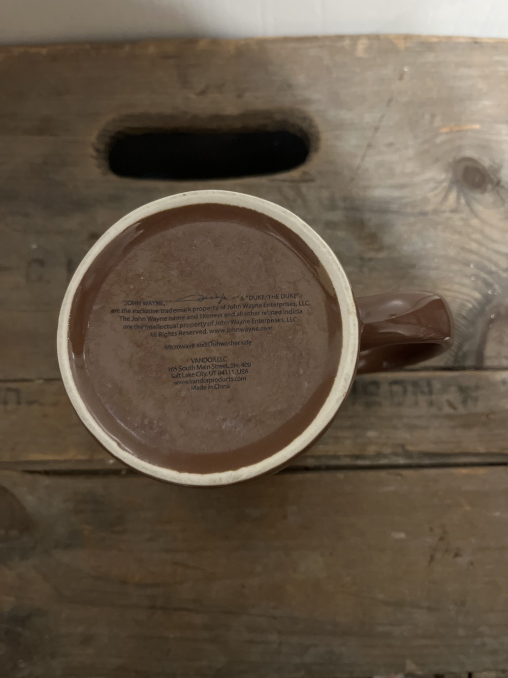 John Wayne mug by Vandor