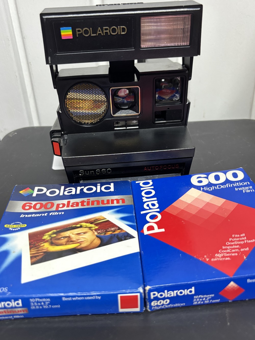 Polaroid Sun 660 Autofocus Land Camera & Film!  Vintage