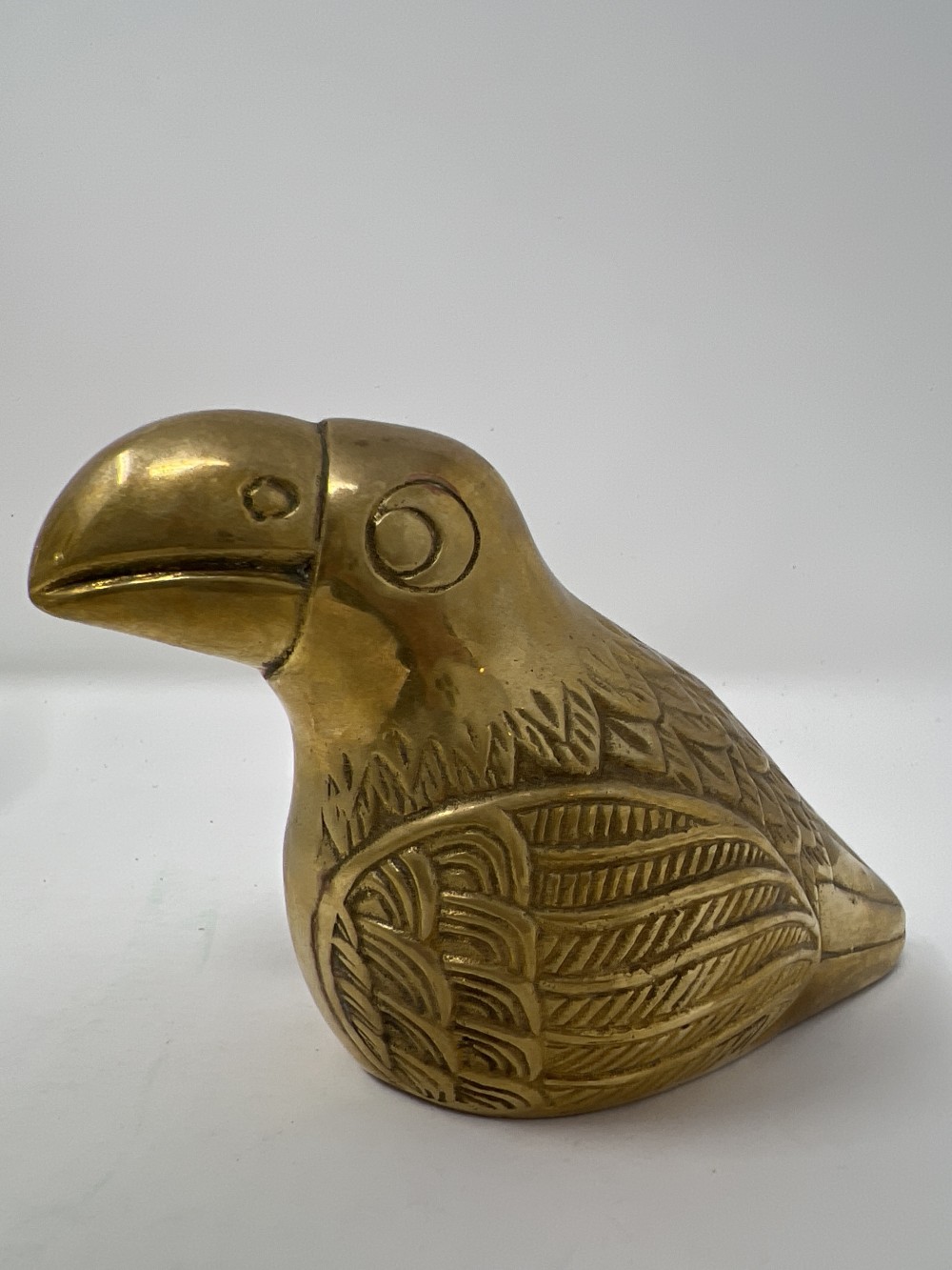 Vintage Brass Toucan Paperweight