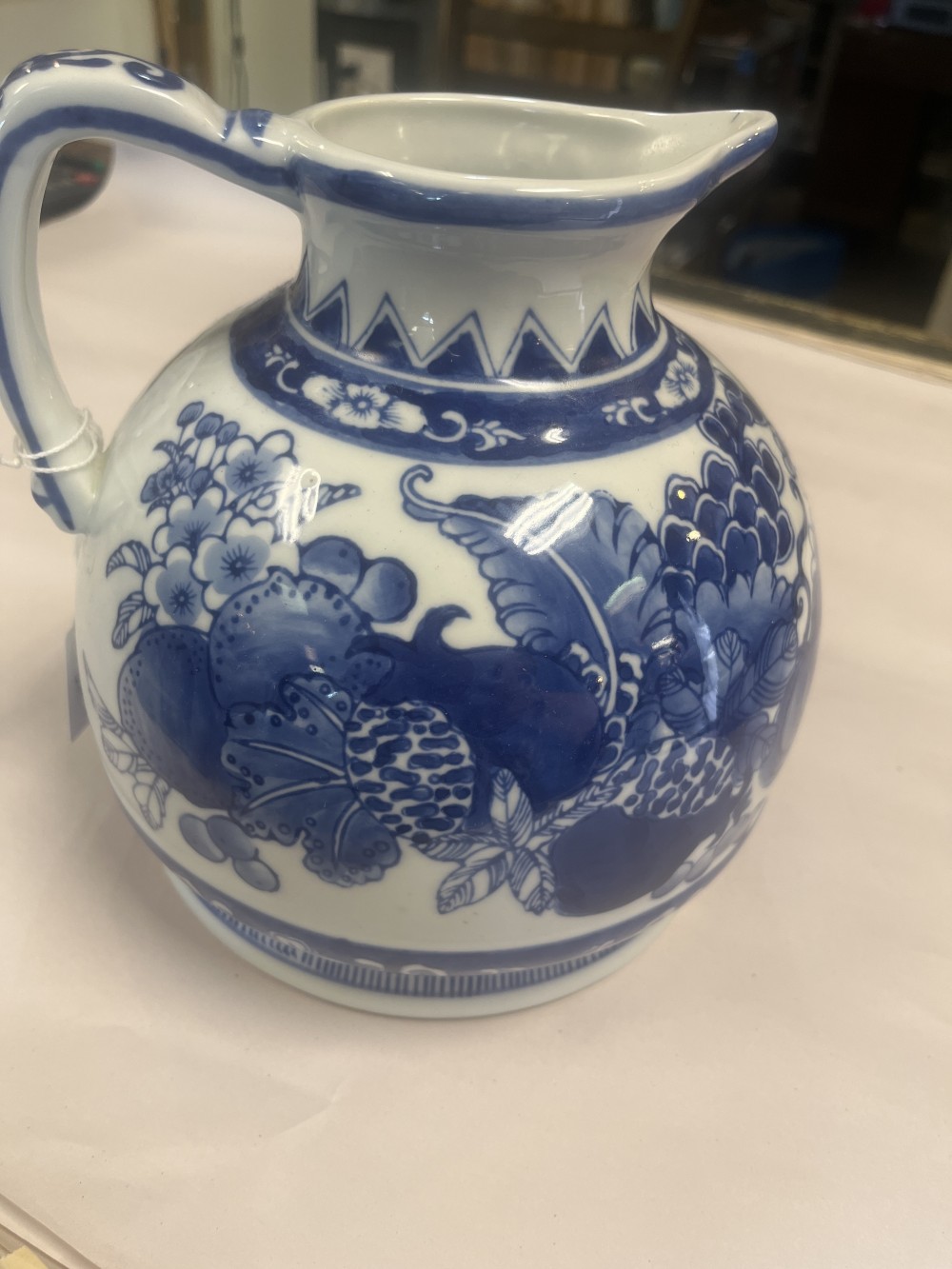 Vtg Chinese style porcelain pitcher
