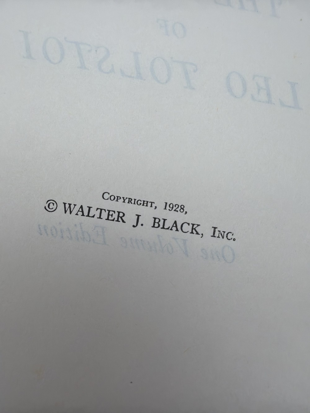 1928 The Works of Leo Tolstoi
