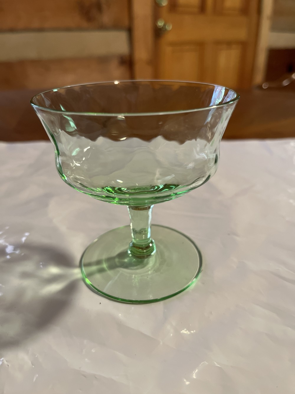 1930s uranium glass sherbet dish