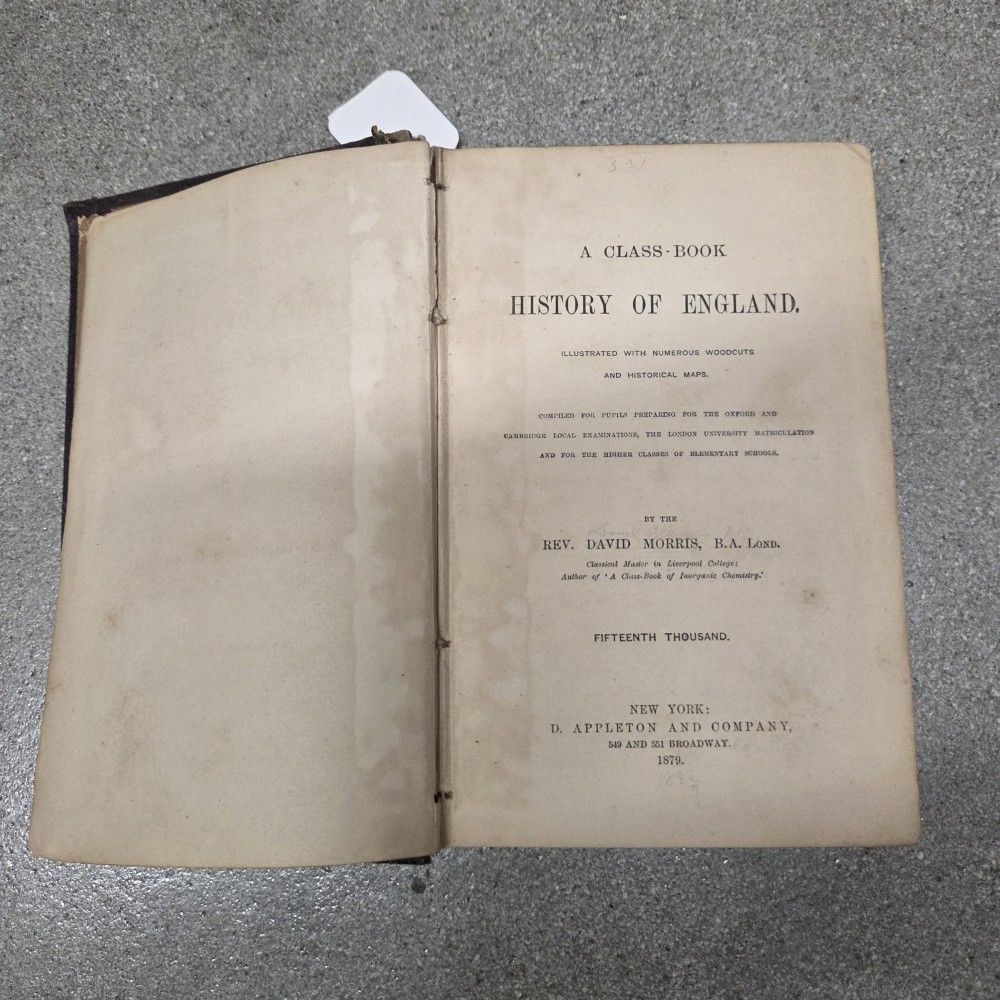 Antique 1879 History of England Book