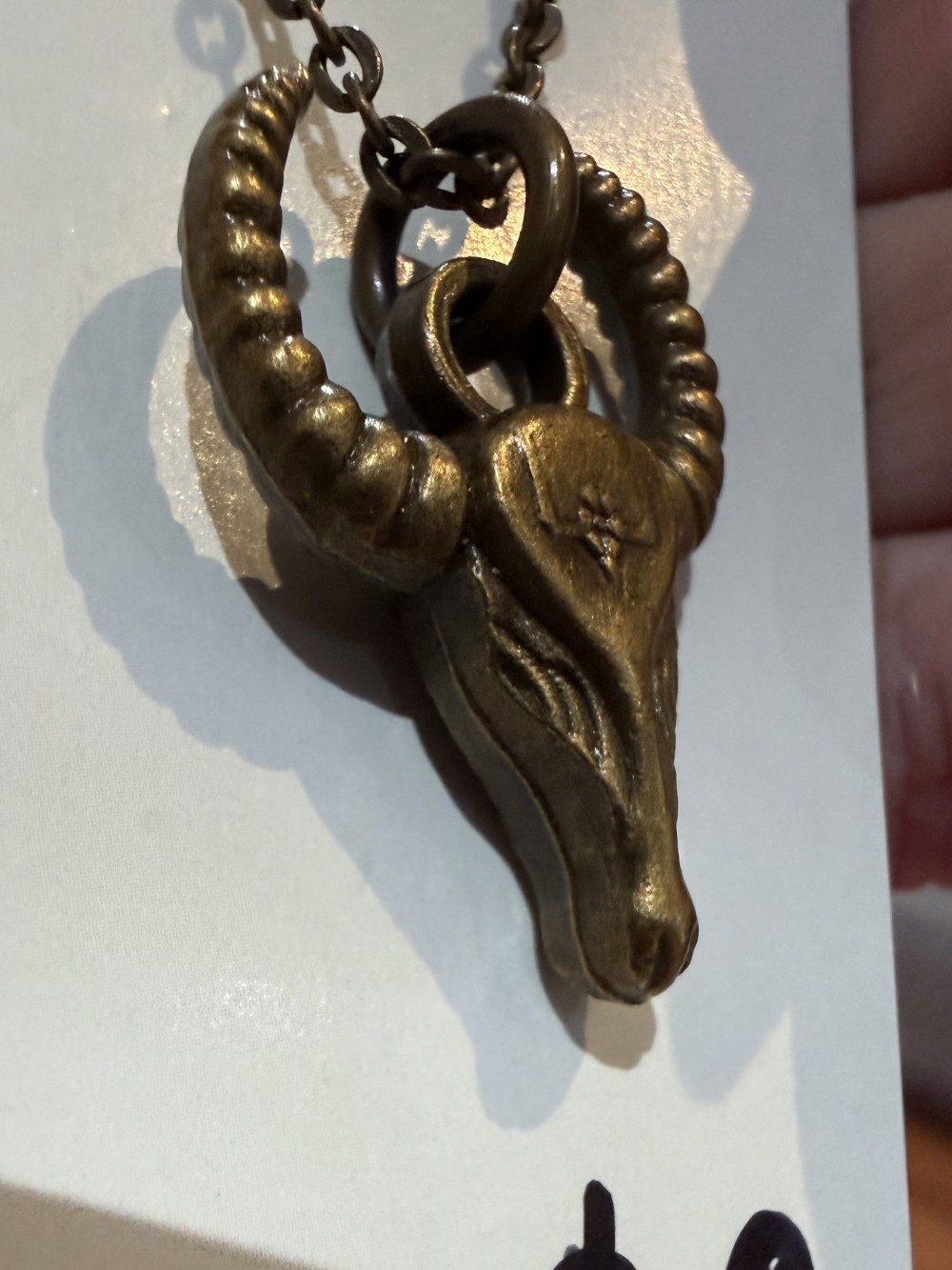 Necklace - Bronze Steer Skull Pendant