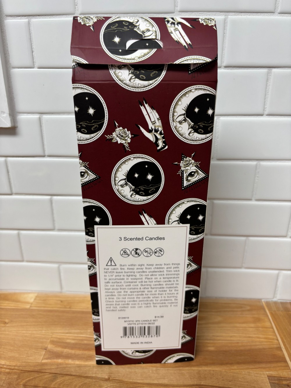 Candle Set I Am the Universe Pomegranate Noir 3 Travel Tins Celestial Gothic