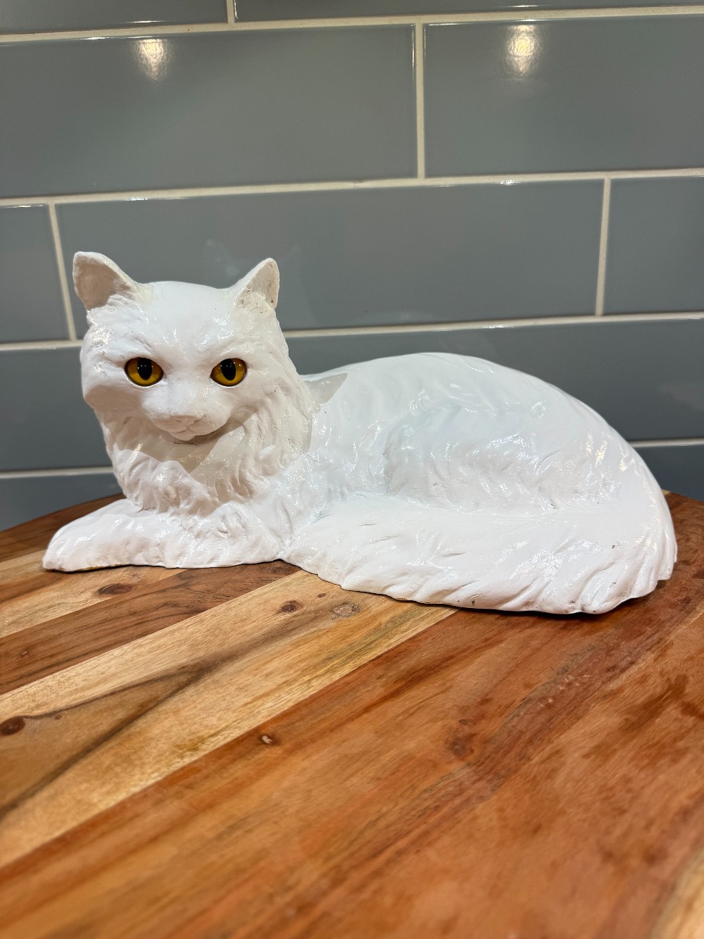 Vtg. Homco White Persian Cat