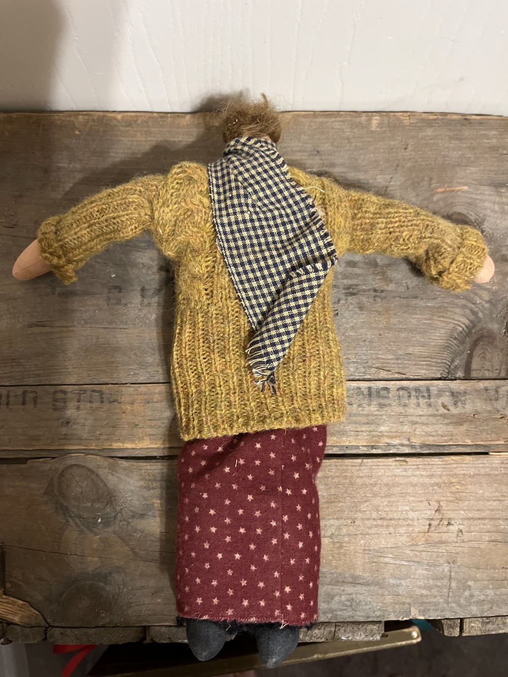 Vtg Handmade Primitive Rag doll