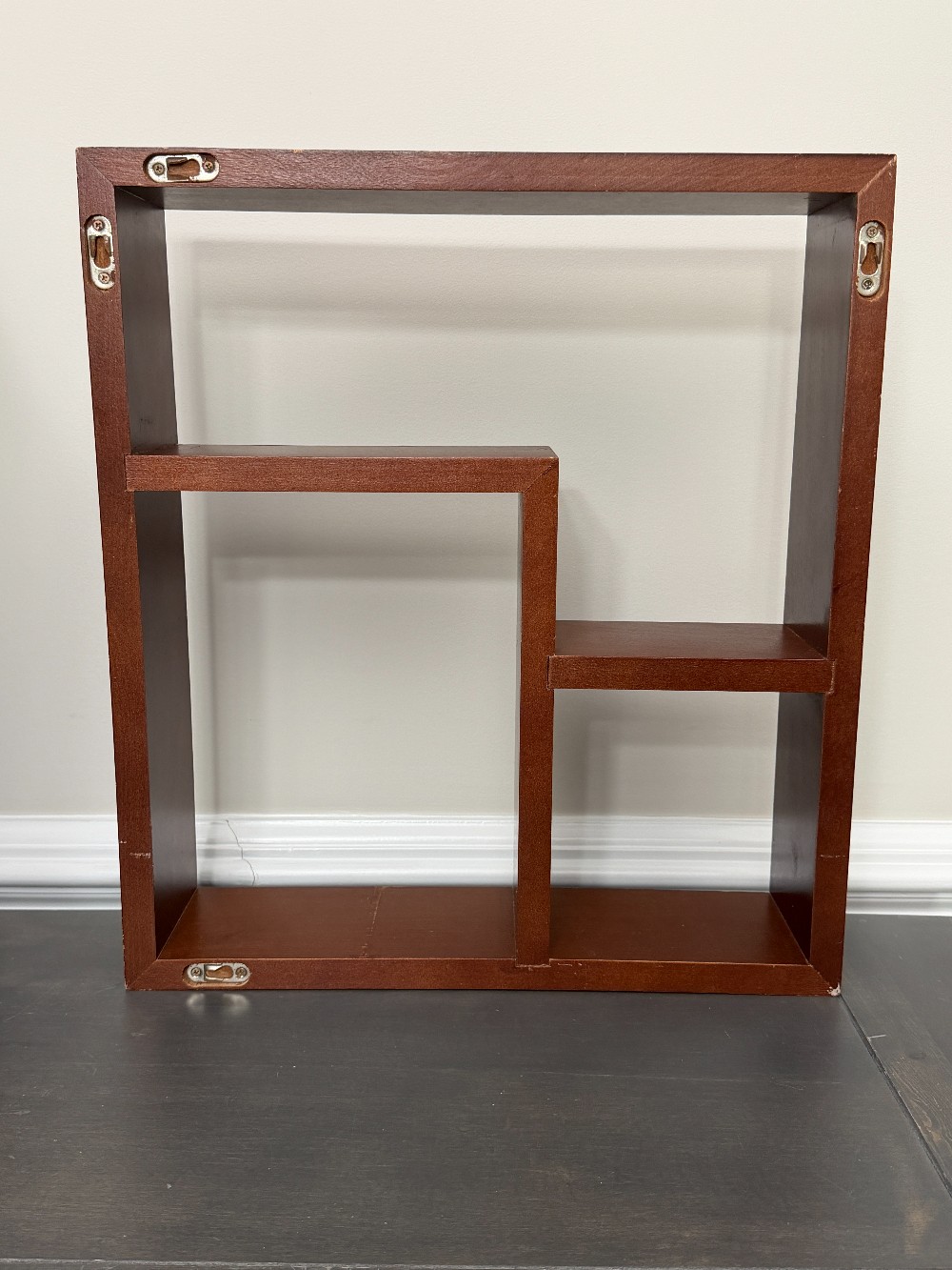 Hanging or Free Standing Wood Wall Shelf