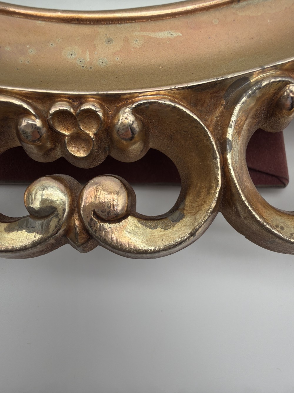 Gold Scroll Oval Mirror