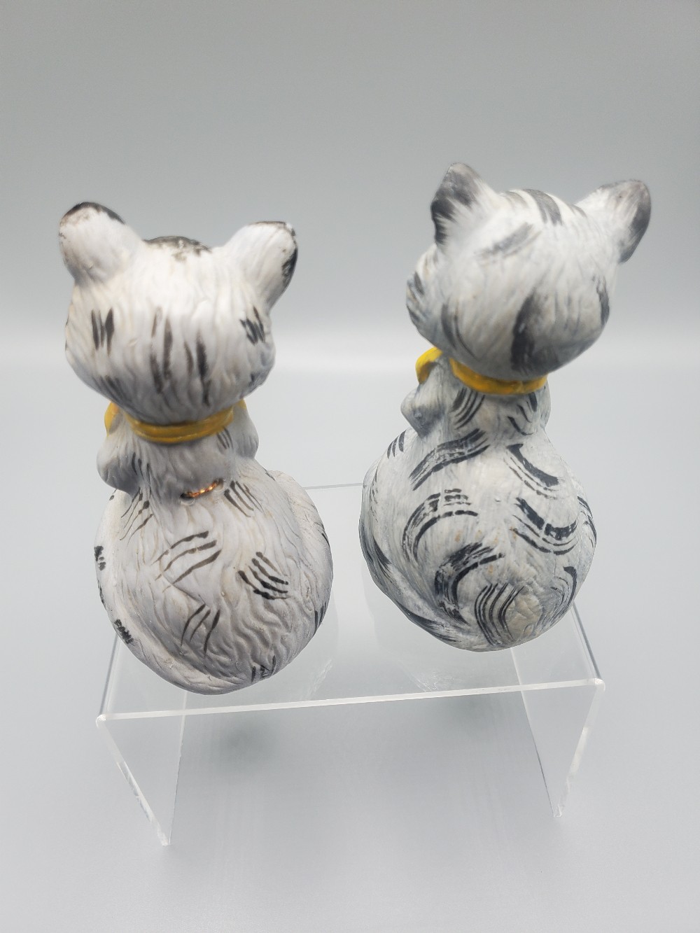 Vintage Ceramic Cat Bell Figurines Pair