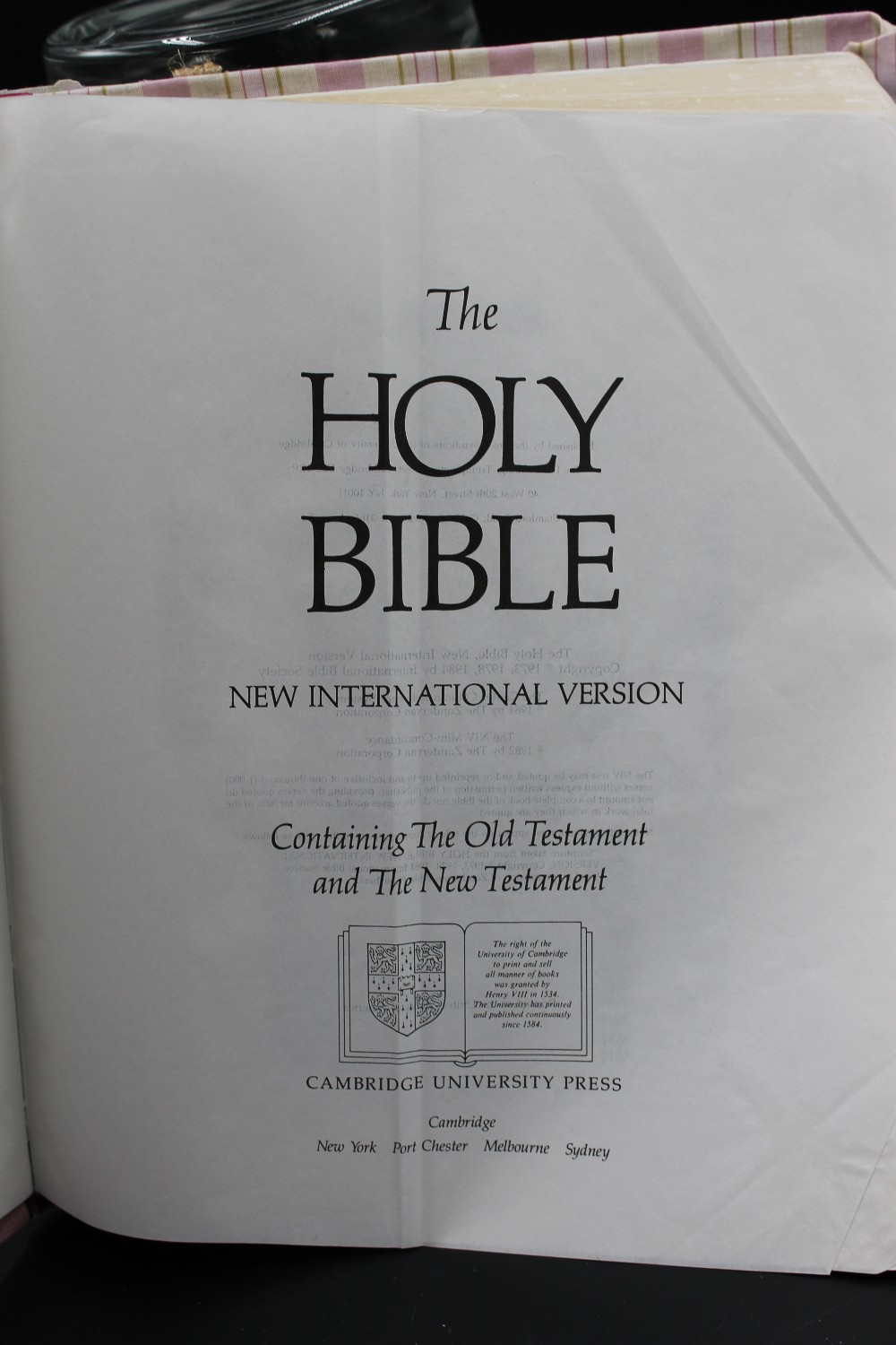 Bible vtg 1984 upcycled NIV Cambridge Univ. Press