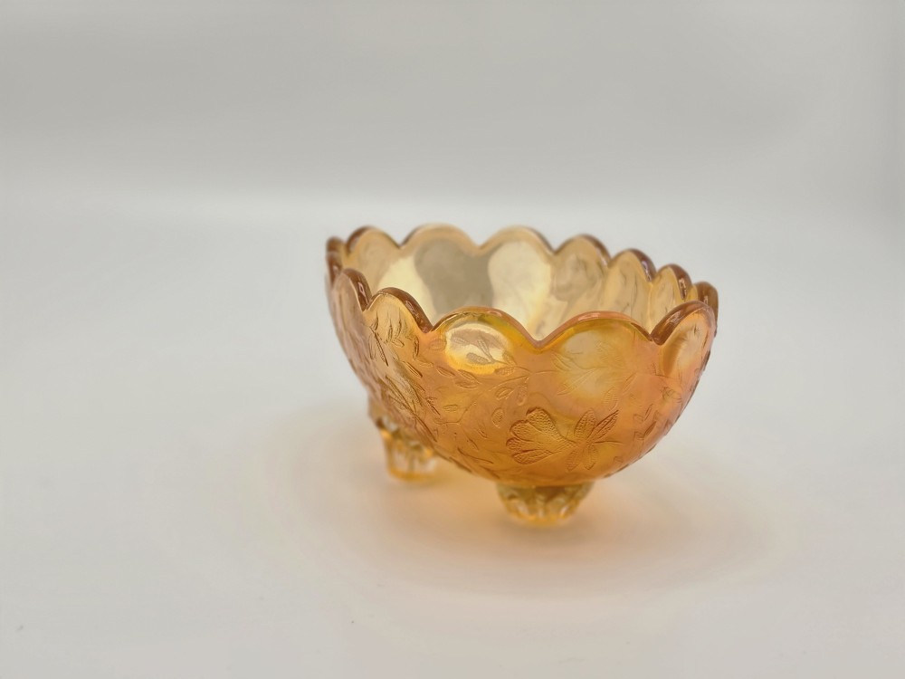VTG 1950s Jeannette Floragold Candy Dish