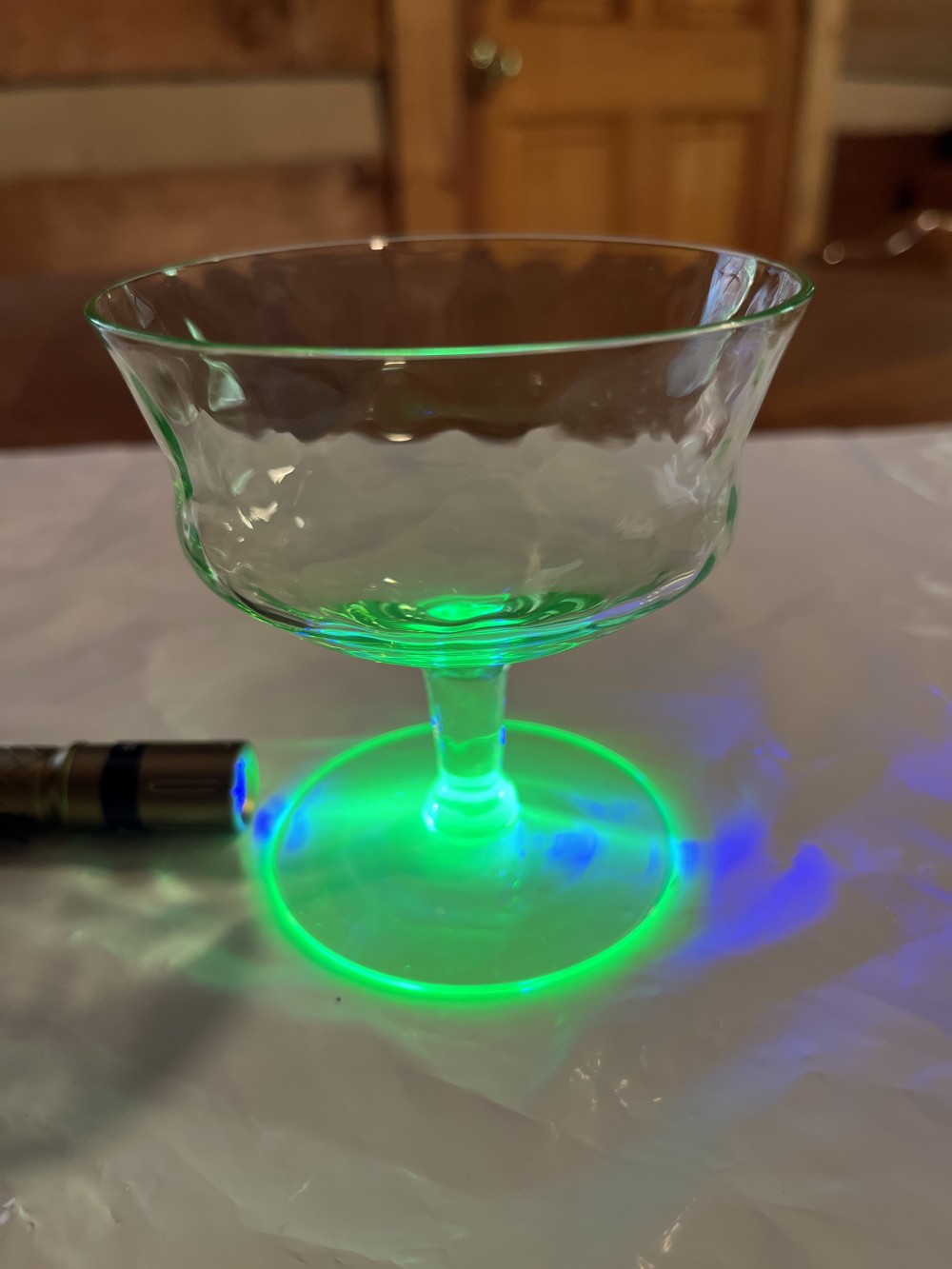 1930s uranium glass sherbet dish