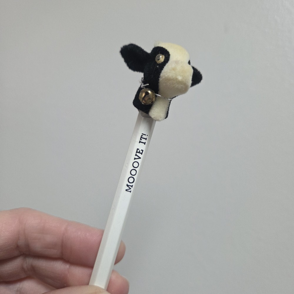 VTG Novelty Cow Topper Pencil