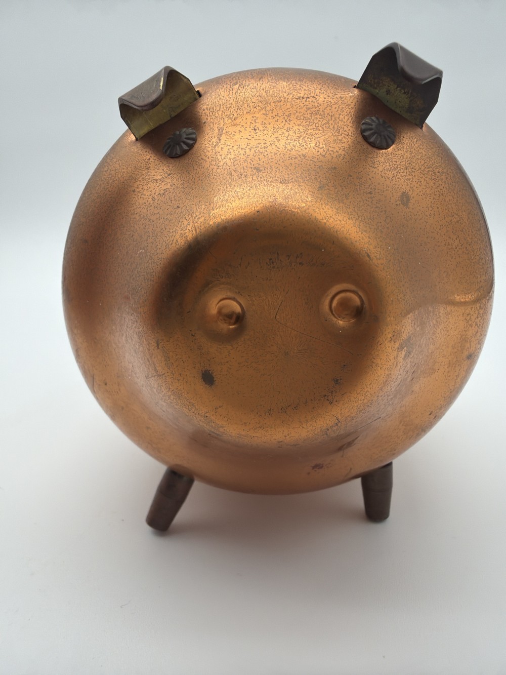 Vintage Copper Pig Coin Bank AS IS