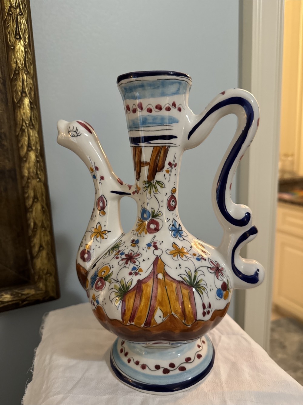 Pitcher hand painted Portuguese