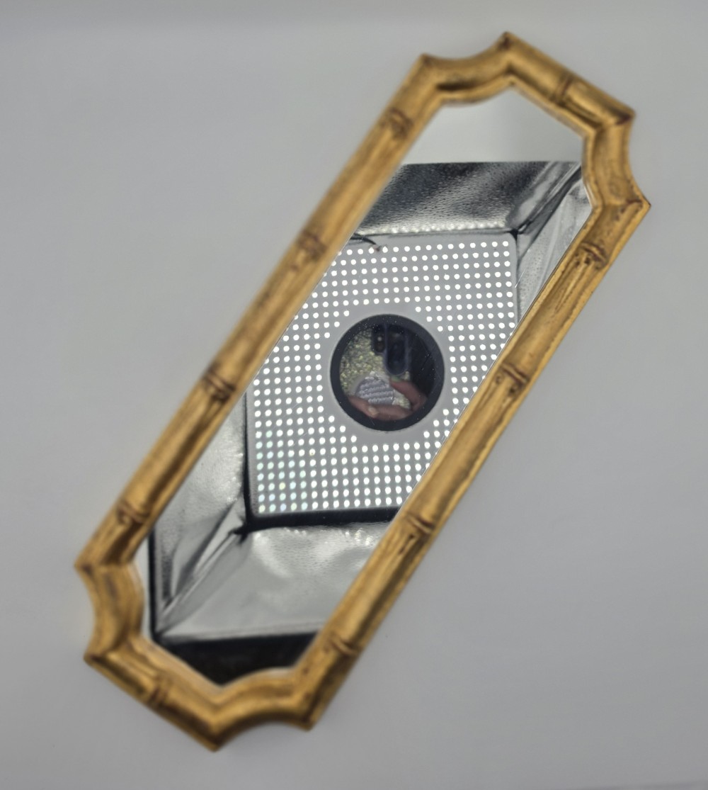 Vintage Florentina Gilt Faux Bamboo Accent Mirror