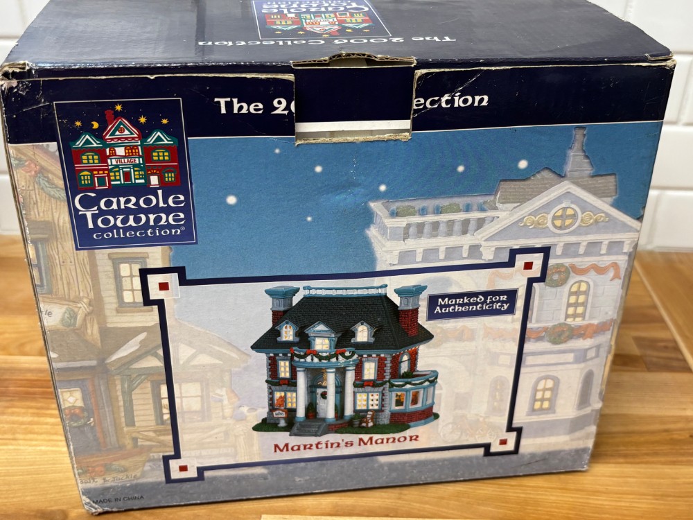 Carole Towne Martin's Manor Christmas Village House 2006 Lemax Lighted Building w/ Box