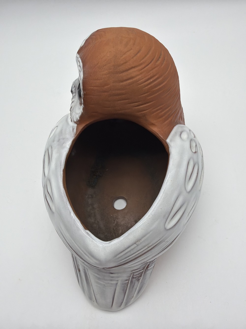 1970s Neiman Marcus Japanese Terracotta Owl Planter