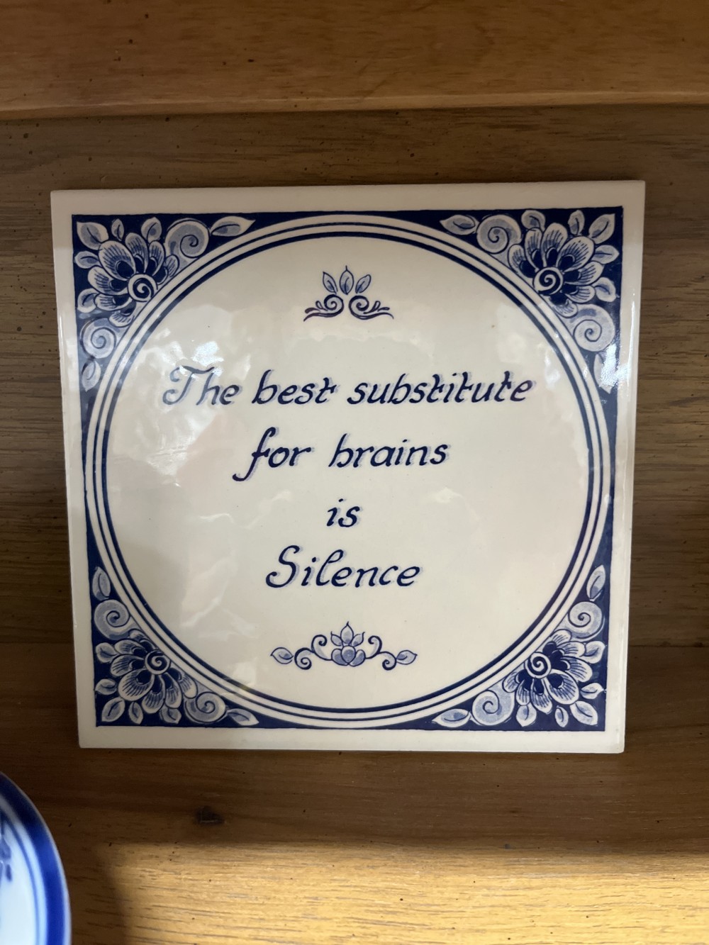 Vtg Delft humorous tile - Holland