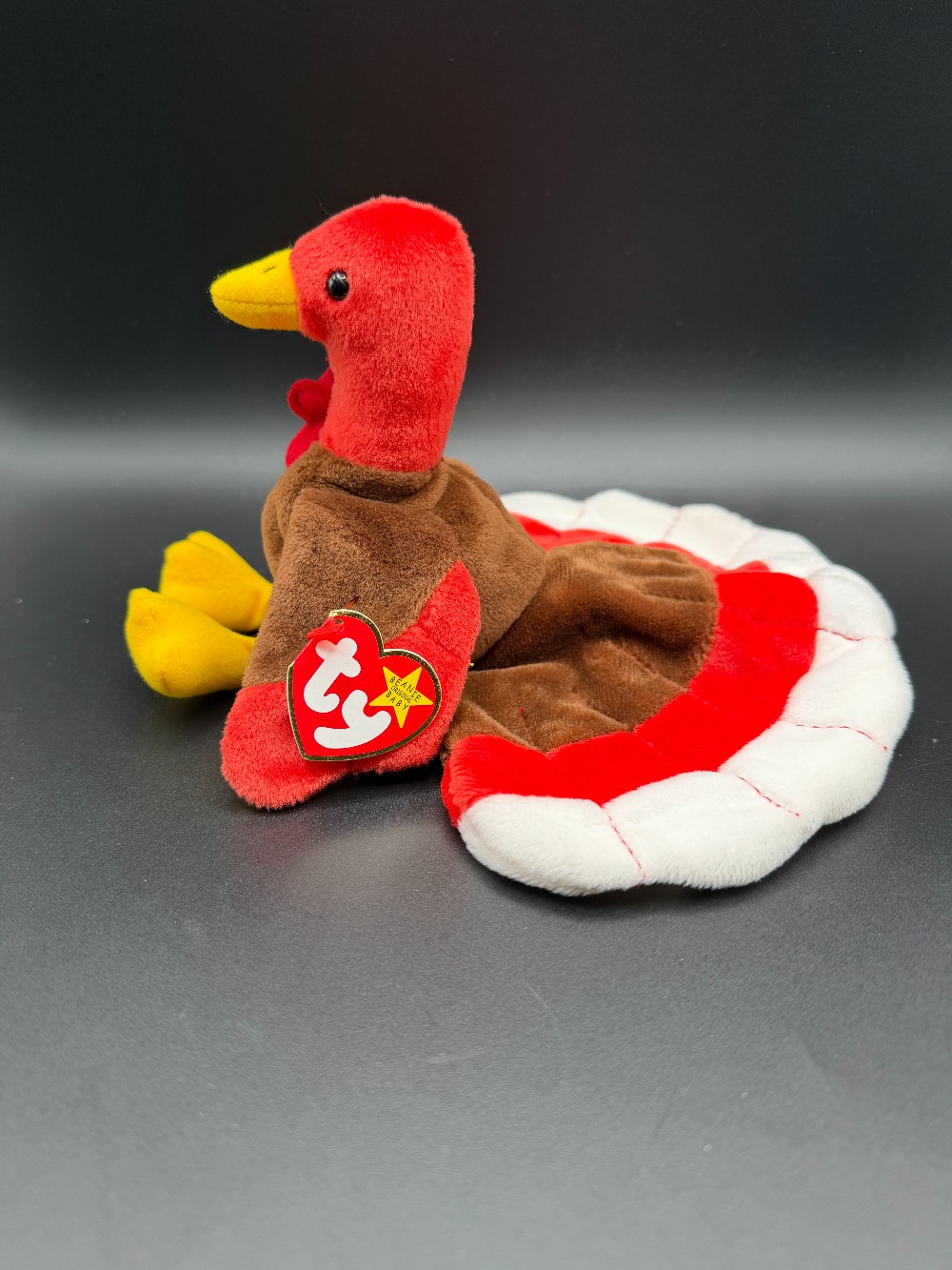 Vintage 1997 Ty Beanie Baby Gobbles the Turkey - Authentic 5th Gen Style 4034