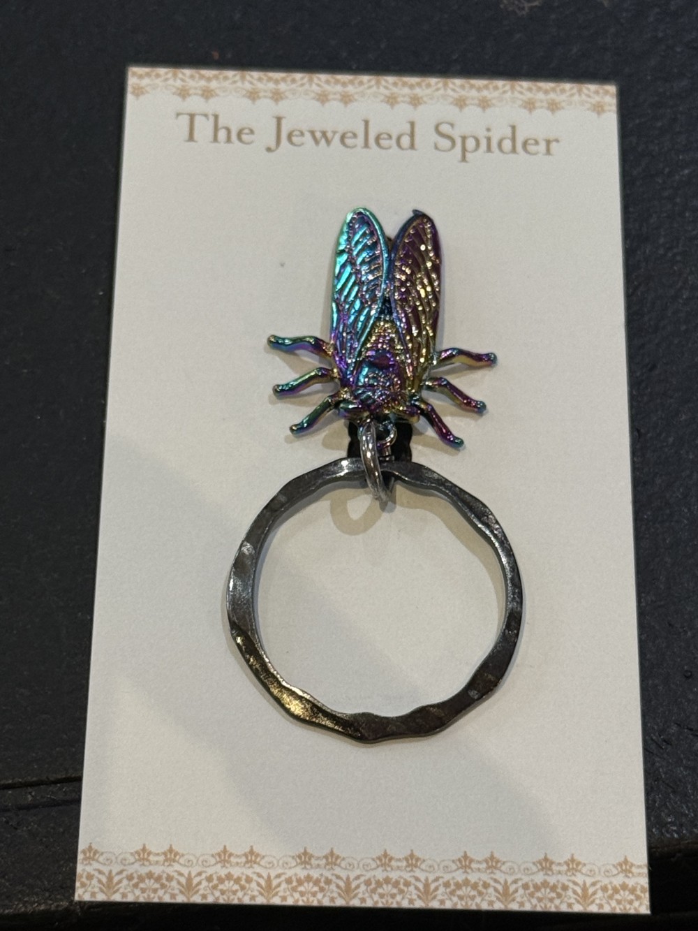Eyeglass or ID Badge Holder Pin - House Fly Iridescent