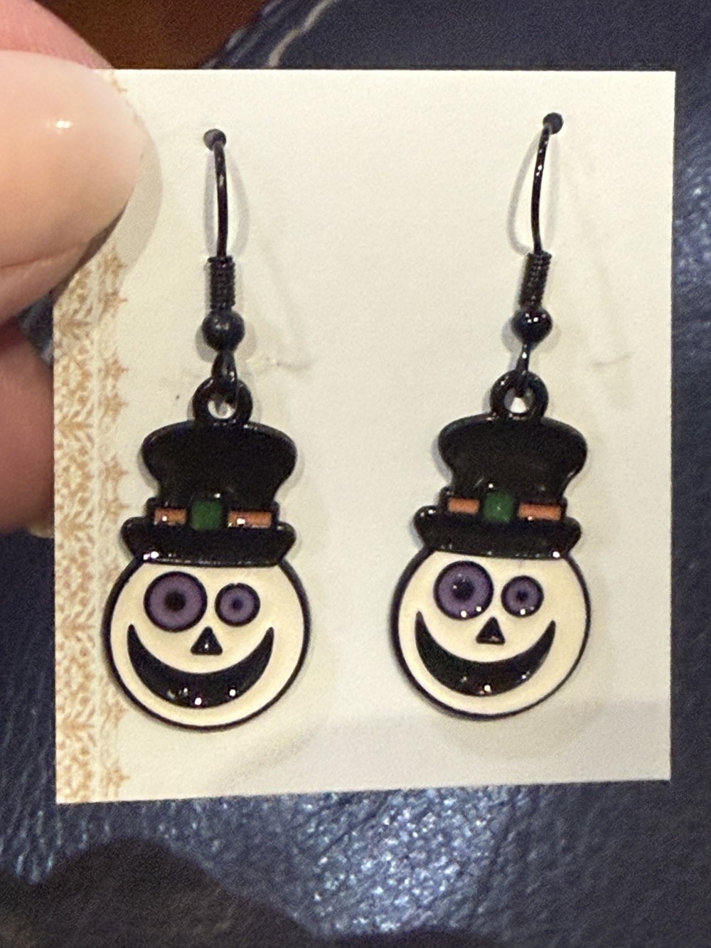 Earrings - Ghosts Wearing Hats - Halloween