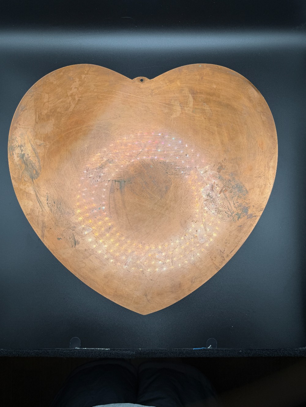 Copper Heart Tray Wall Hanging