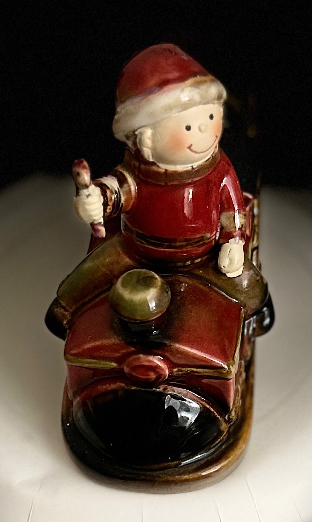 Official Yankee Candle Ronnie Walter Christmas Train Tealight Holder | Ronnie Walter Boy Train P6 Ceramic Base Mark | Collectible Holiday Ceramic Replacement Specimen