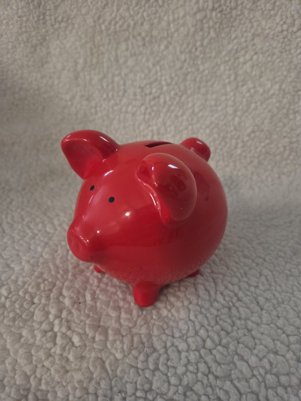 Vintage Enesco Red Piggy Bank