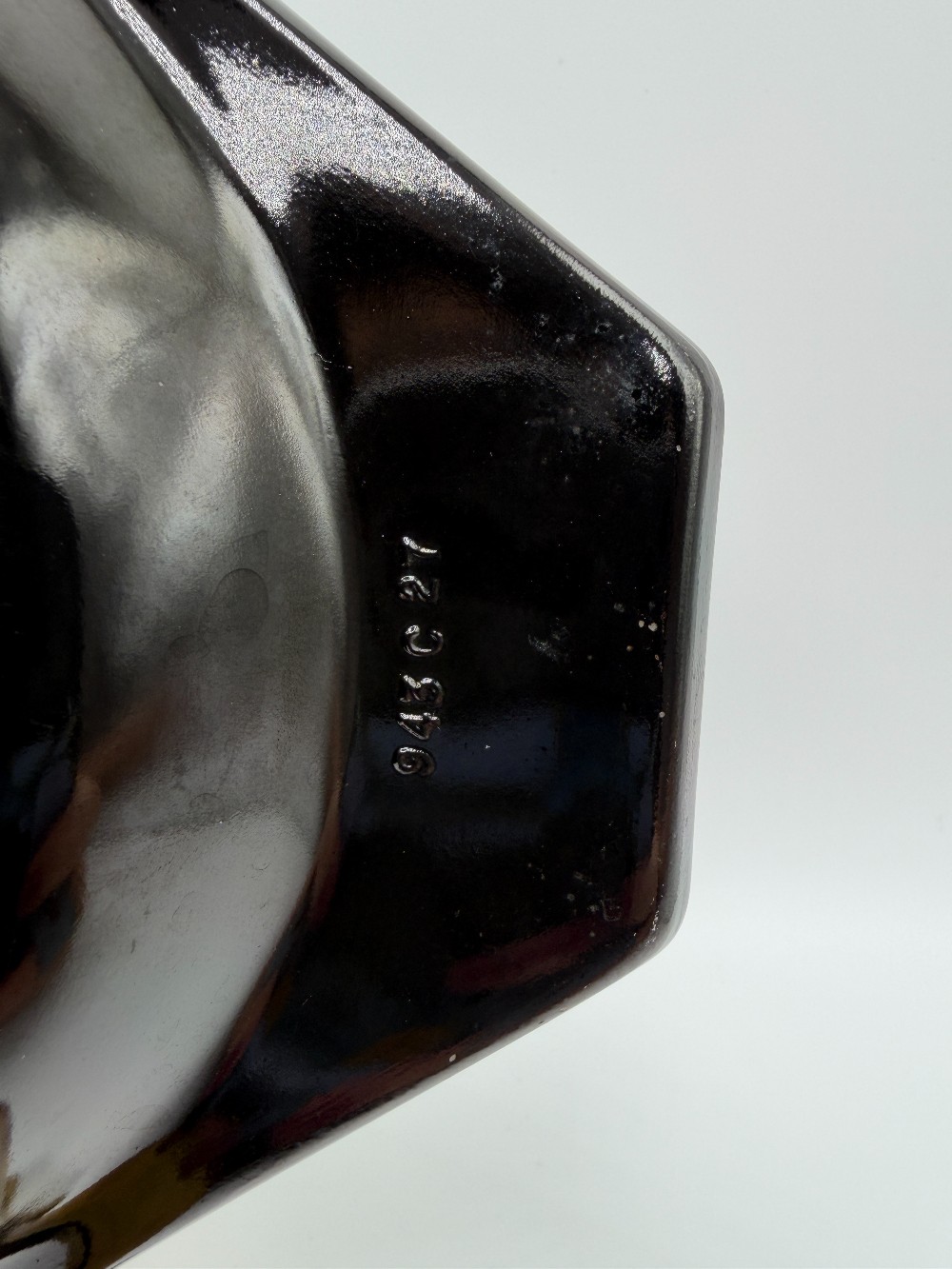 Rare 1970 Pyrex Midnight Bloom Black Oval Casserole LID ONLY 943 C