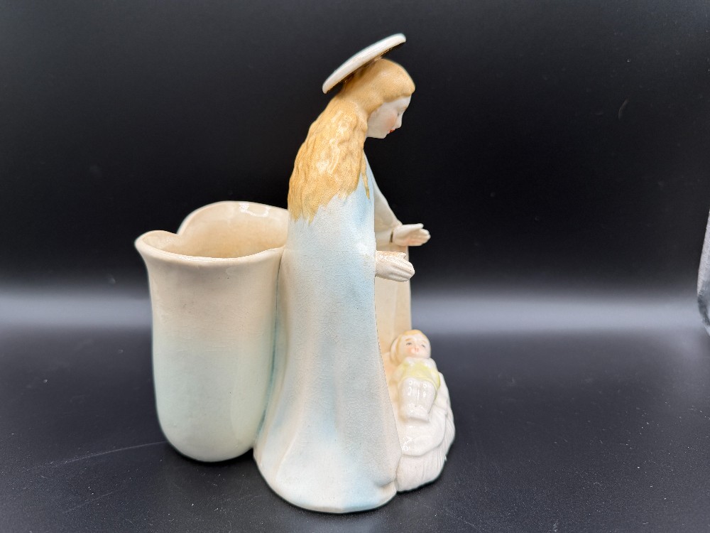 Mother Mary Baby Jesus Vintage Planter