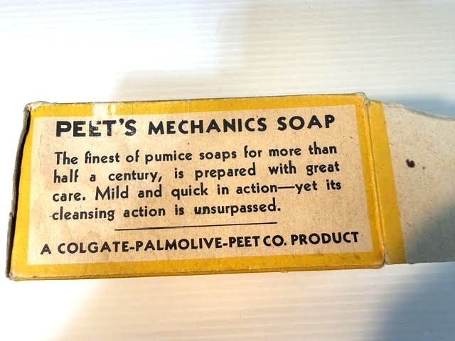 Peet's Mechanic's Bar Soap Colgate Palmolive 1930-40's