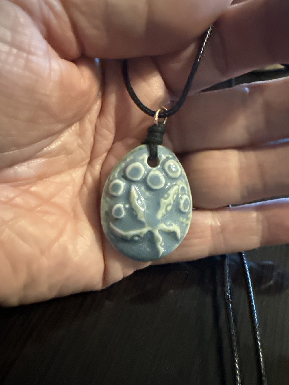 Necklace with Ceramic Starfish and Bubbles Pendant