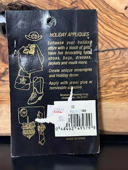Sequin Santa Applique Sewing Item Old Stock New in Package