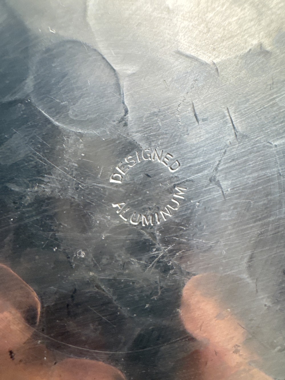 HAMMERED ALUMINUM PLATE. EMBOSSED