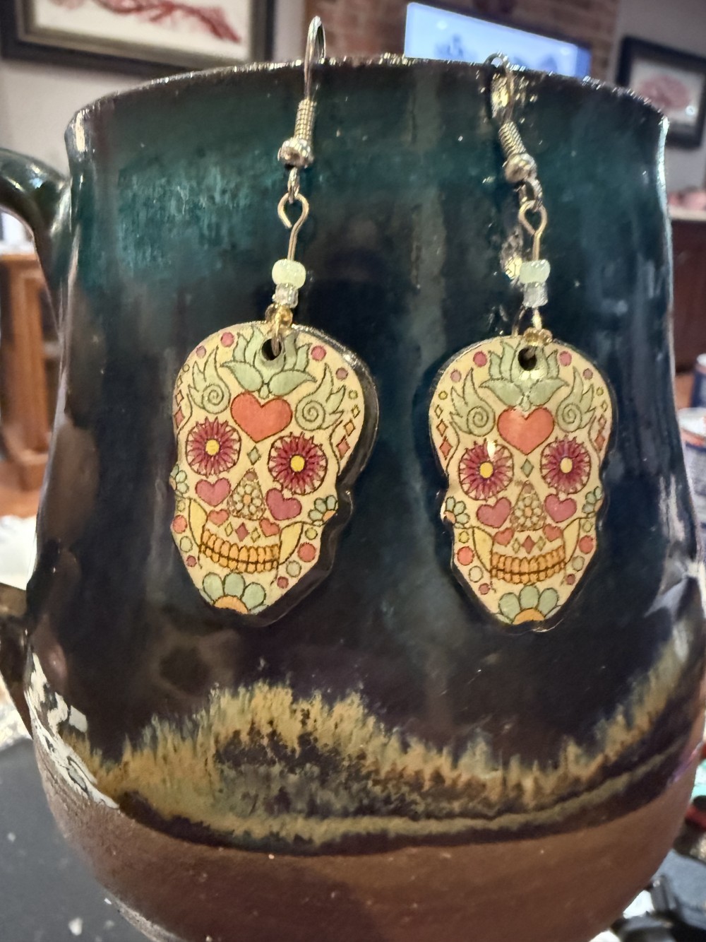 Earrings - Sugar Skull Acrylic