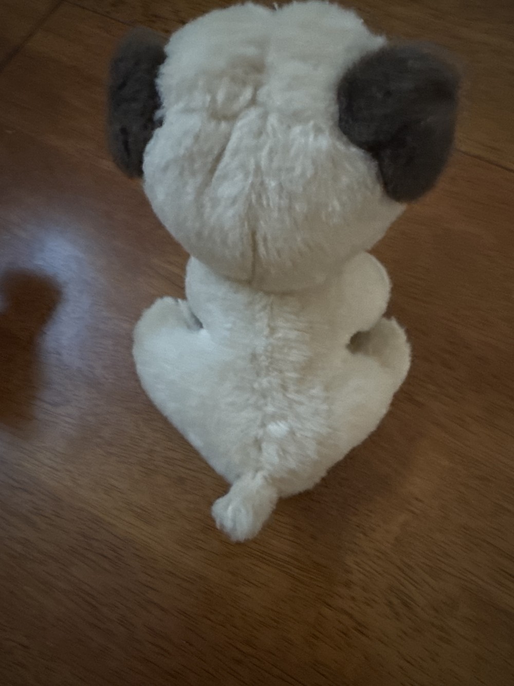 TY PLUSH, BROWN/WHITE BEANIE RUFUS THE PUG