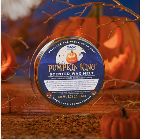 NEW!  Magic Candle Company wax melt:  Pumpkin King