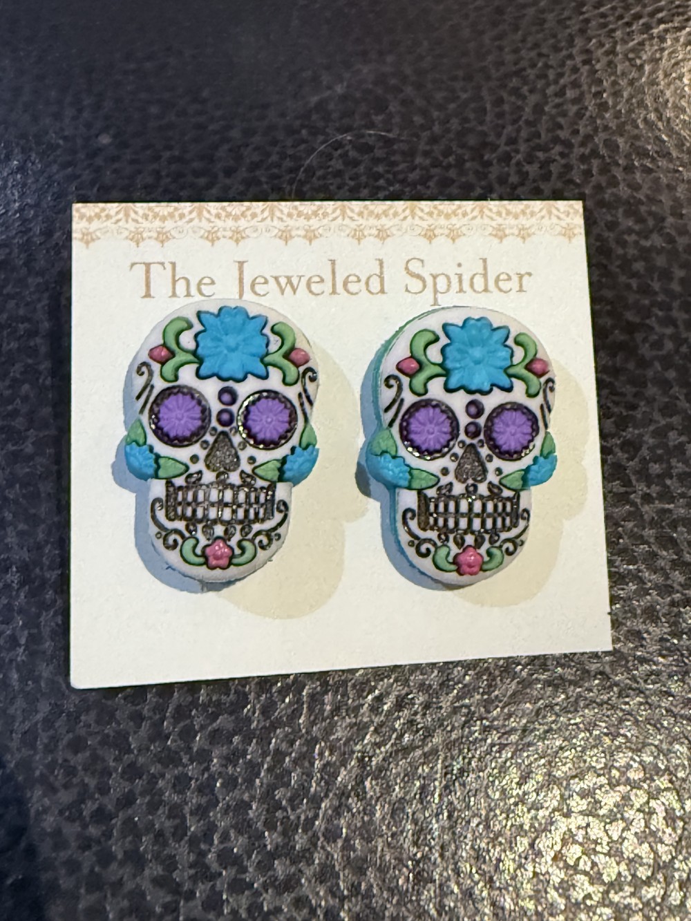 Stud Earrings - Sugar Skull, Day of the Dead