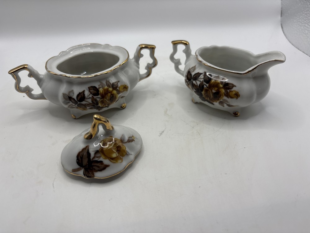Exco China Mini Cream and Sugar Set Japan Vintage As-is
