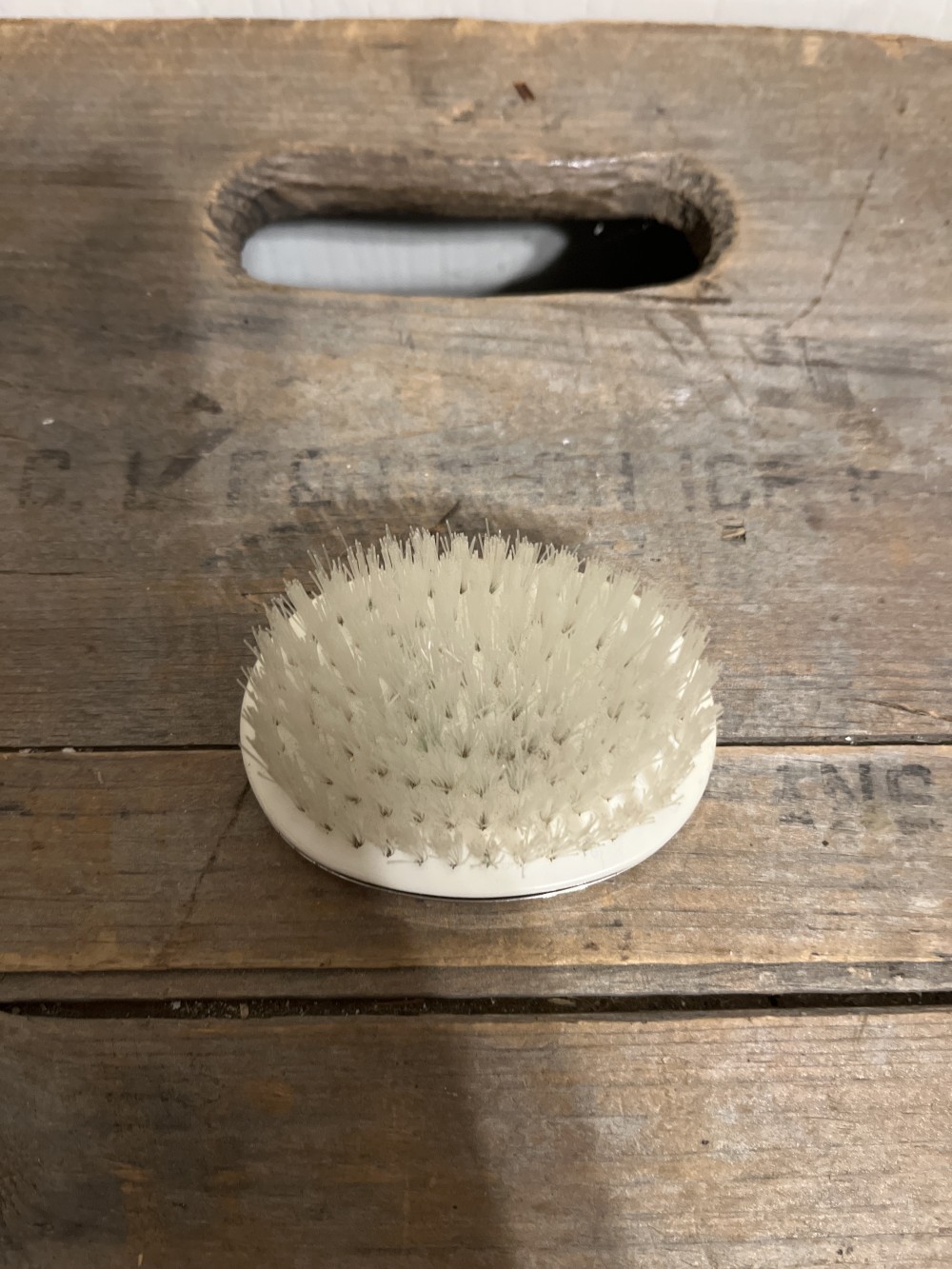 Vtg Silver-plated Baby Brush