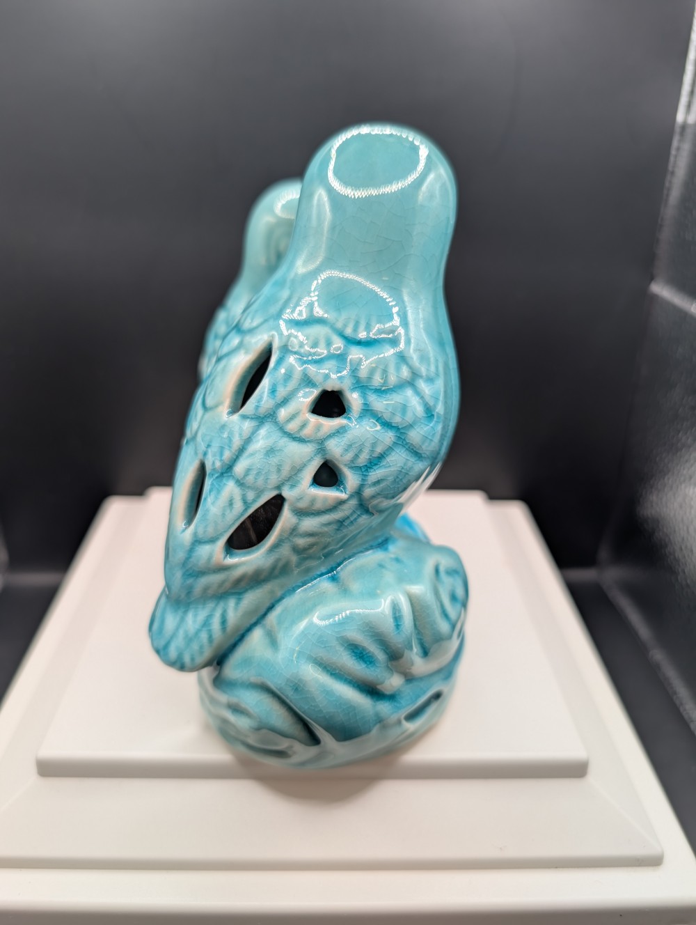 Blue bird ceramic potpourri holder