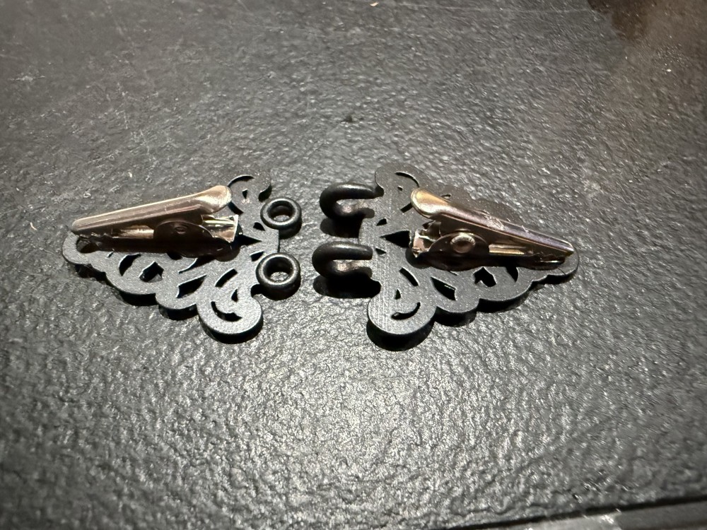 Sweater Clip, Cloak Clip, Dress Clip: Filigree Triangle