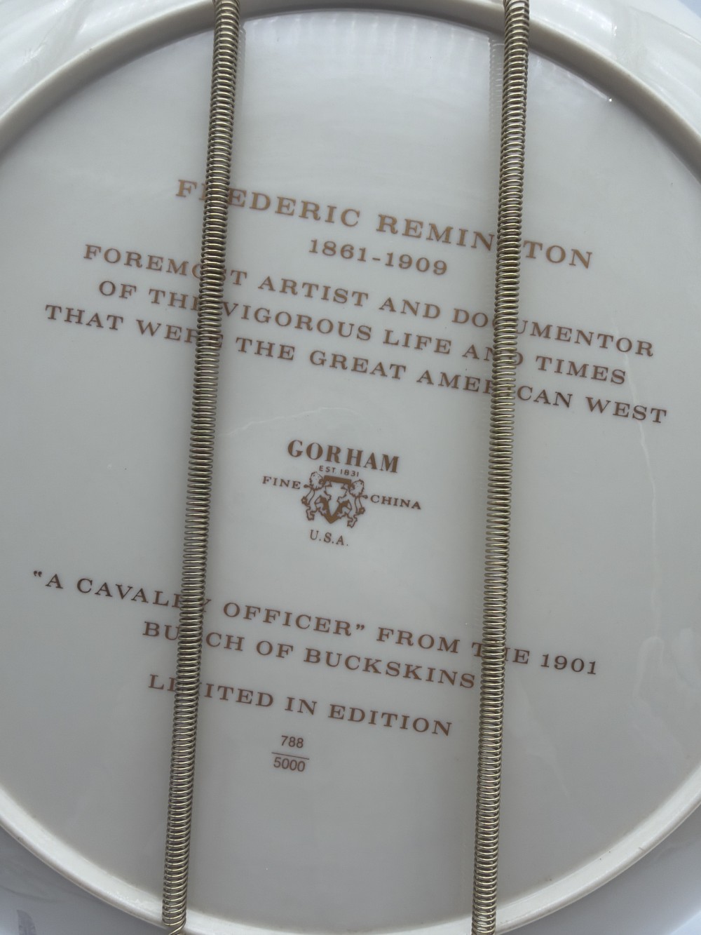Frederic Remington Cavalry Officer Plate