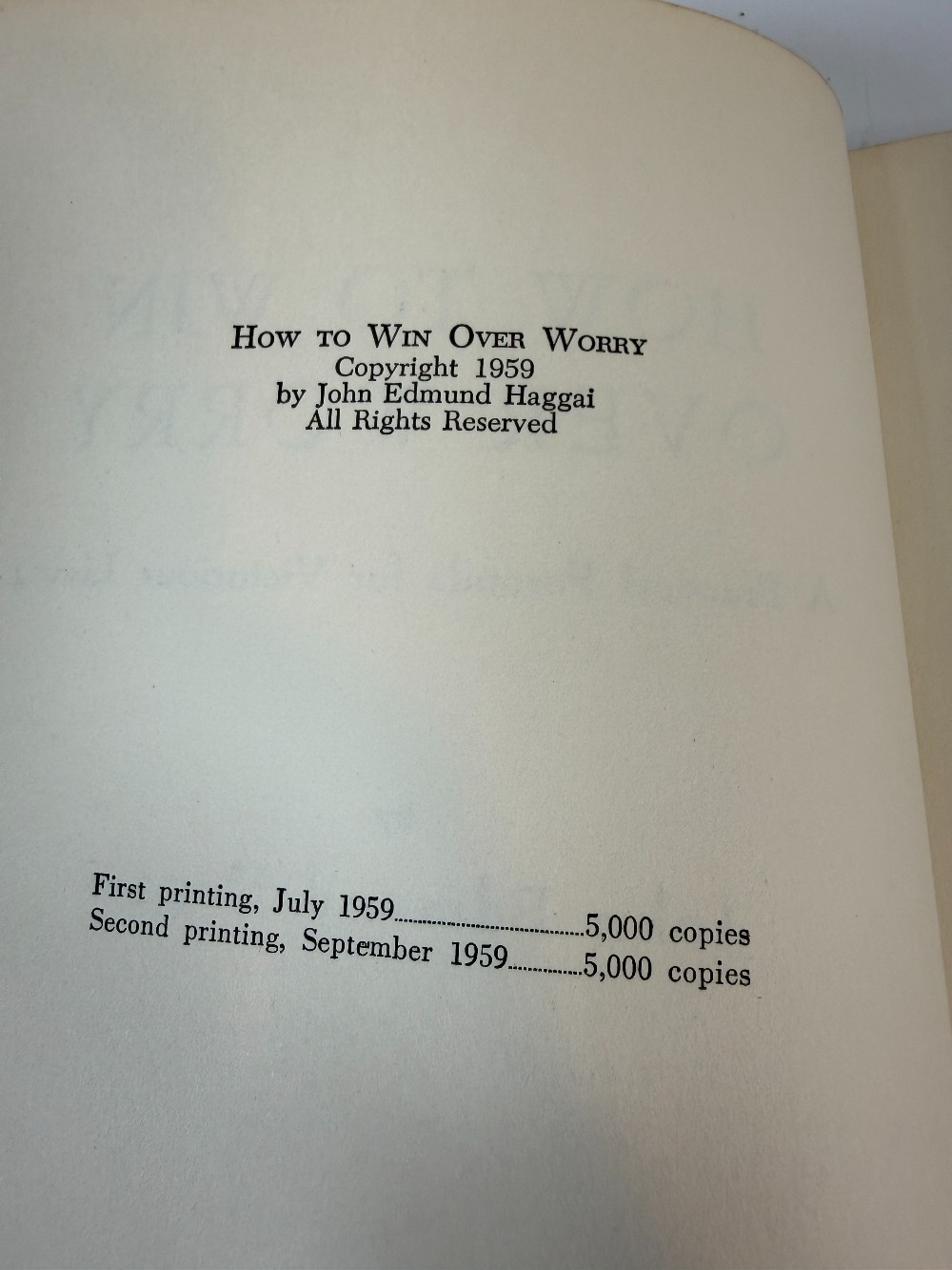 How to Win Over Worry Book